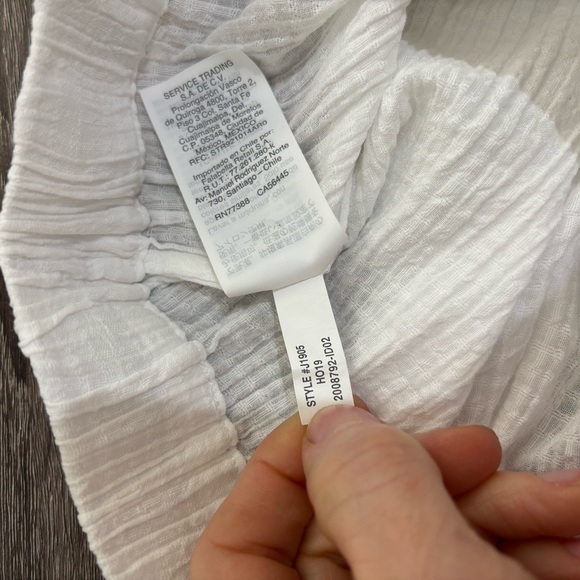 J Crew Swim Drapey Crinkle-Cotton Beach Pant on White Size XS 100% Cotton - Picture 7 of 7